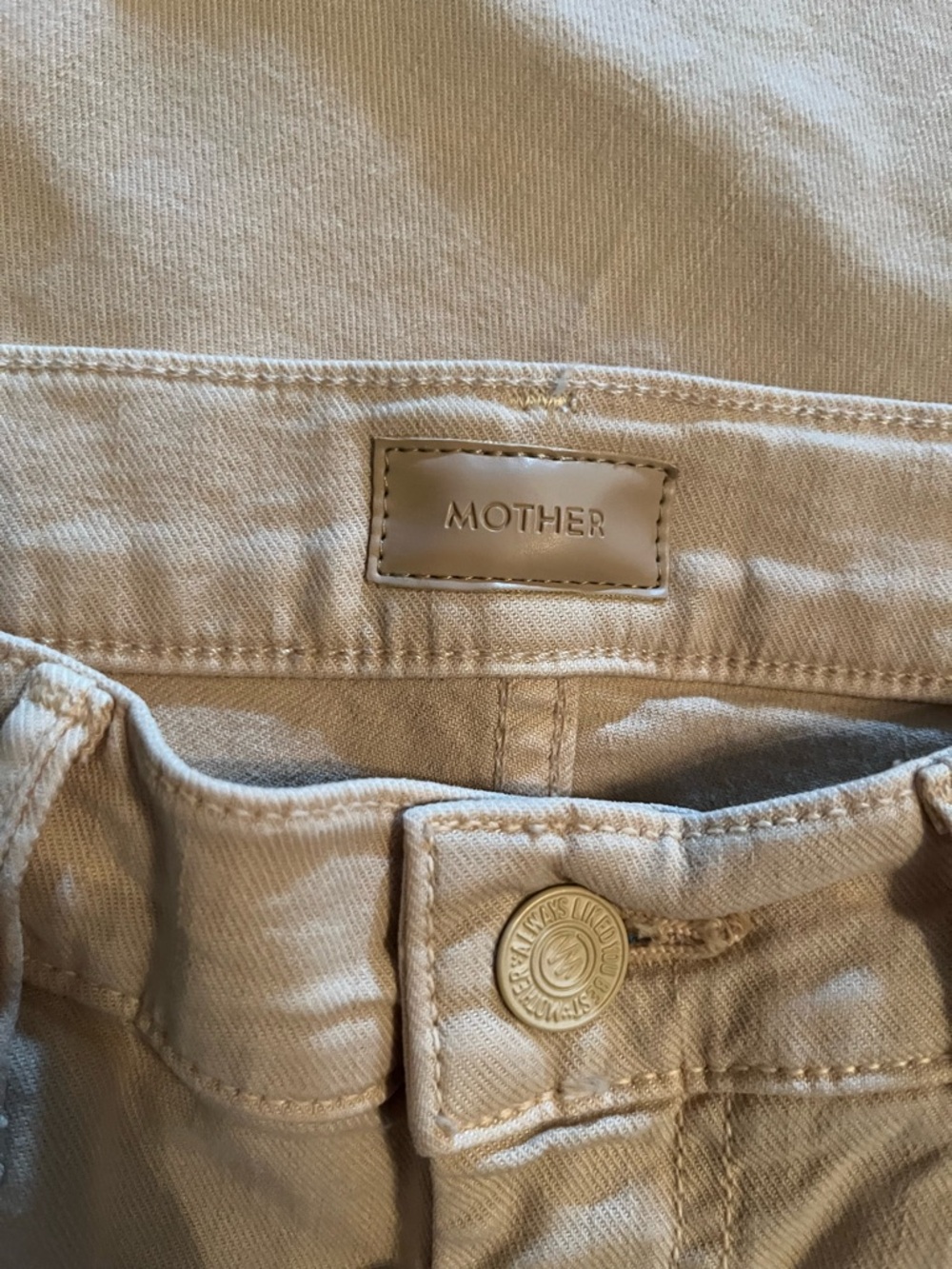 MOTHER The Weekender Flare Jeans in Chalk It Up Marzipan Sz 27 Closet Staple - Picture 7 of 16